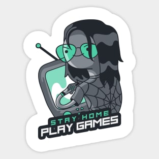 Stay home play games Sticker